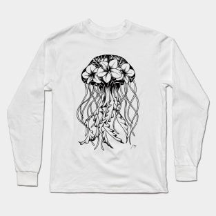Floral Jellyfish Long Sleeve T-Shirt